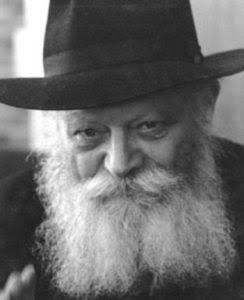 The Lubavitcher Rebbe — black and white portrait Black and white portrait of the Lubavitcher Rebbe, Rabbi Menachem Mendel Schneerson, in a black hat with a white beard